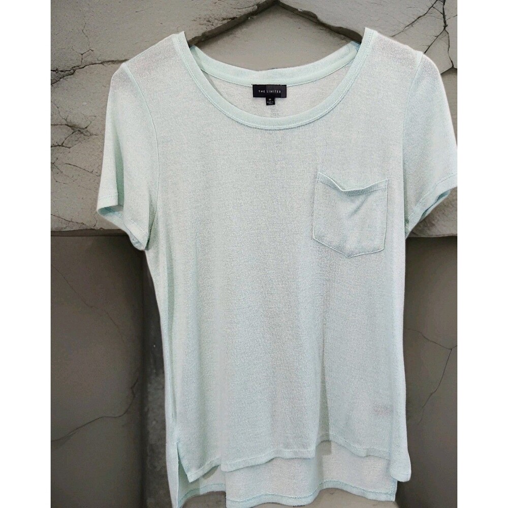 The Limited Women's Size Medium Aqua Short Sleeved Top